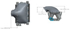 8.2" SBF Ford Hi-Ram Intake Manifold with 105mm 1986-95 Ford 5.0 Throttle Body Flange Side Mount Top. Black