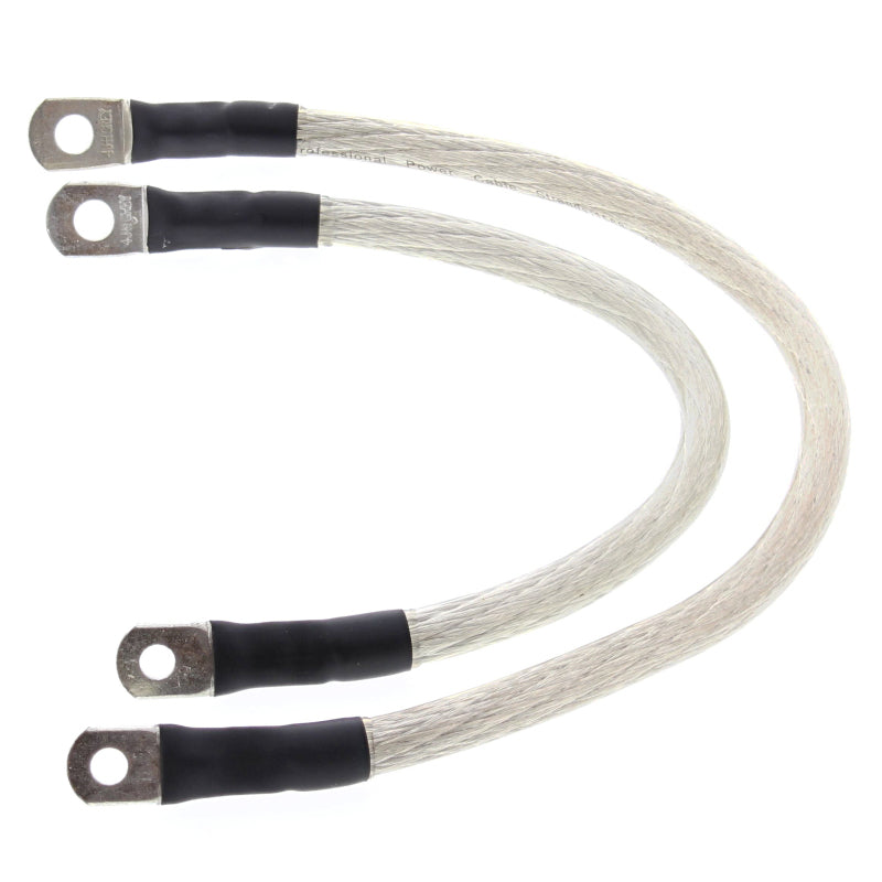 All Balls Racing 89-94 Harley FXLR Low Rider Custom Battery Cable Kit Clear