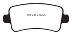EBC 10+ Buick Allure (Canada) 3.0 Yellowstuff Rear Brake Pads