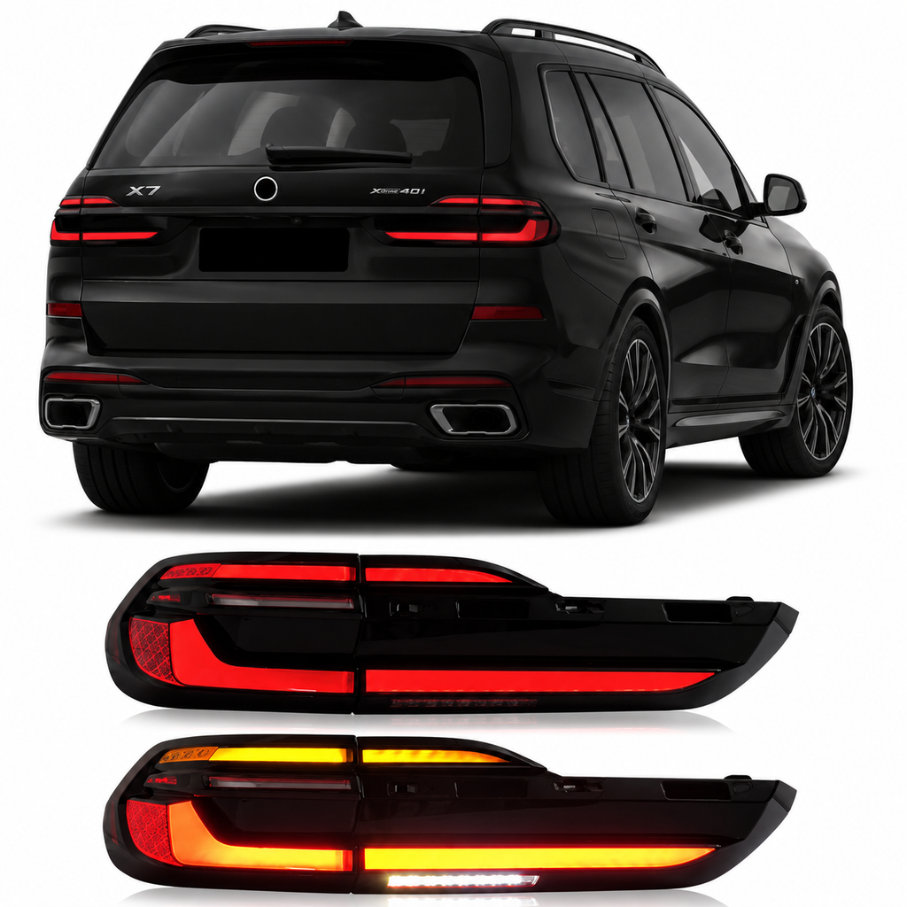 BMW X7 G07 LED Tail Lights Assembly with Dynamic Turn Signal 2019-2023