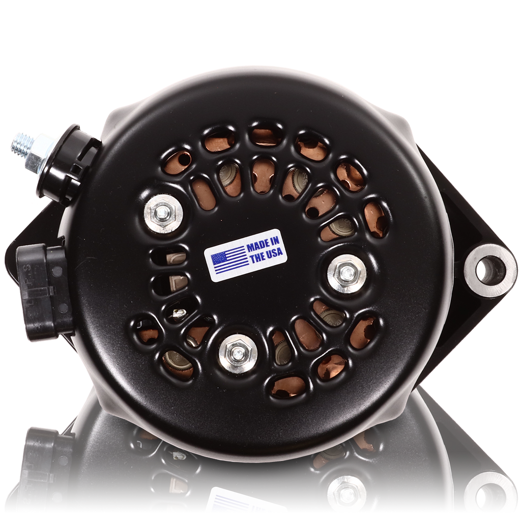 170 amp racing alternator for 1963-1985 GM -  BLACK (includes 2 pulleys)