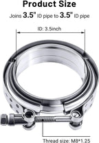 3.5" (89mm) Mild Steel Interlocking V-Band Clamp & Flange Kit – 308535-M - Granatelli Motor Sports
