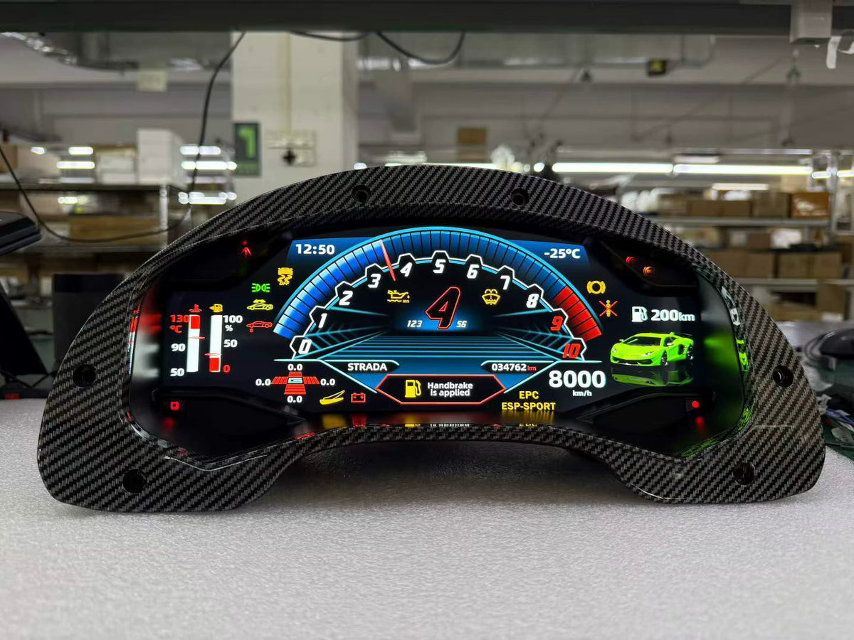 Carbon Fiber LCD Digital Cluster Lamborghini Gallardo 2006-2015
