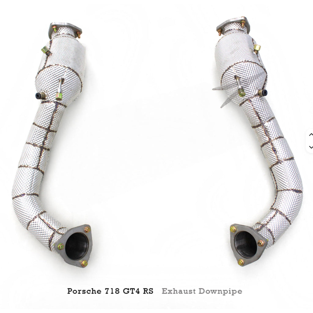 Catted High Flow Exhaust Downpipe for Porsche Cayman 718 GT4 RS 4.0L 2022-2025 - Bull Boost Performance