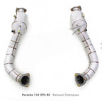 Catted High Flow Exhaust Downpipe for Porsche Cayman 718 GT4 RS 4.0L 2022-2025 - Bull Boost Performance