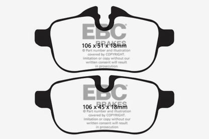 EBC 09+ BMW Z4 3.0 (E89) Ultimax2 Rear Brake Pads