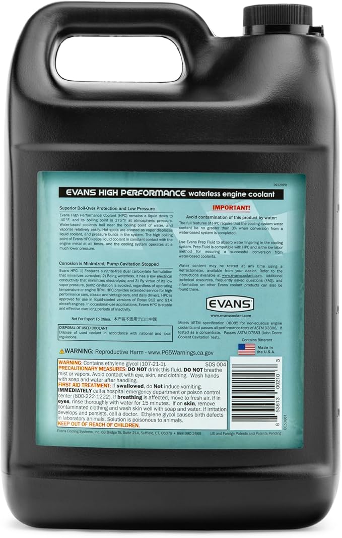 Evans High Performance Waterless Engine Coolant