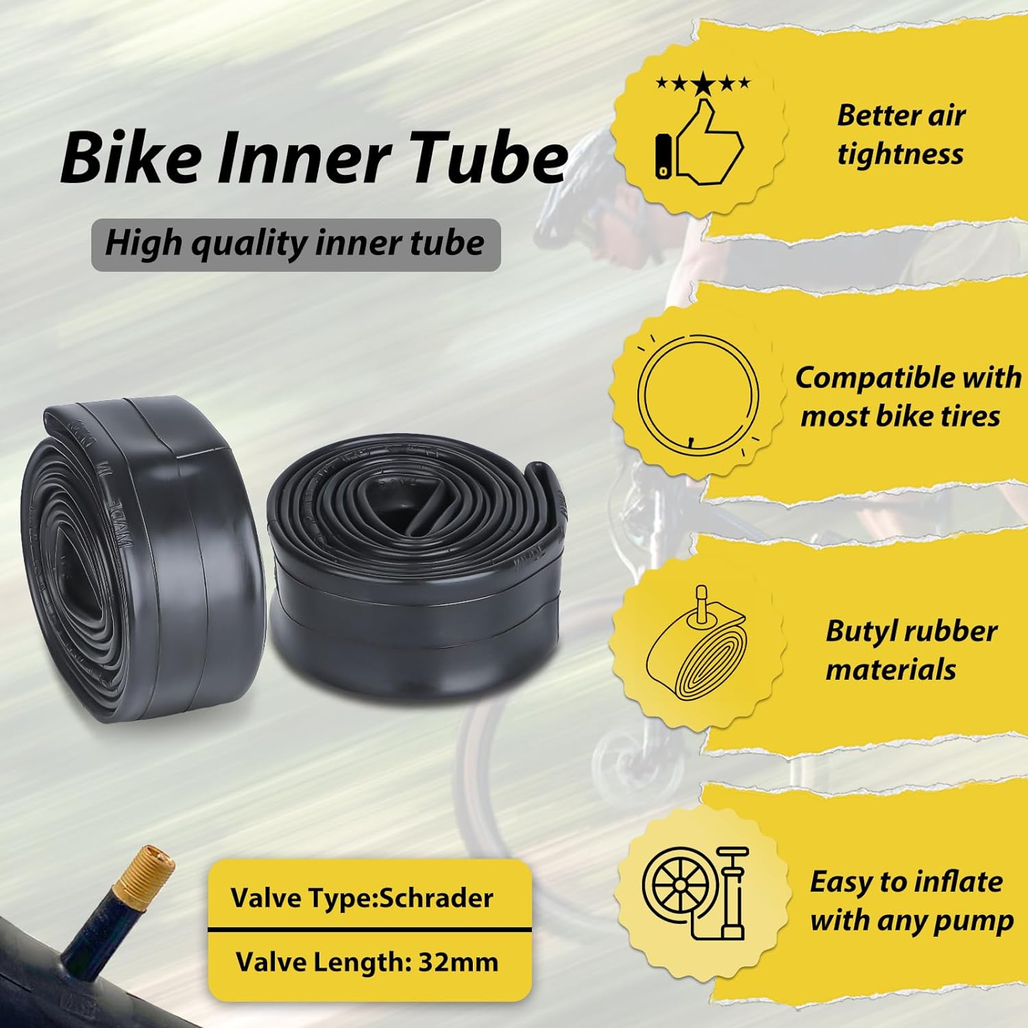 Bike Tube Set 20“/24”/26"/27.5“/29”