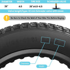 Fat Tire Tube - 20”×4" / 26"×4"