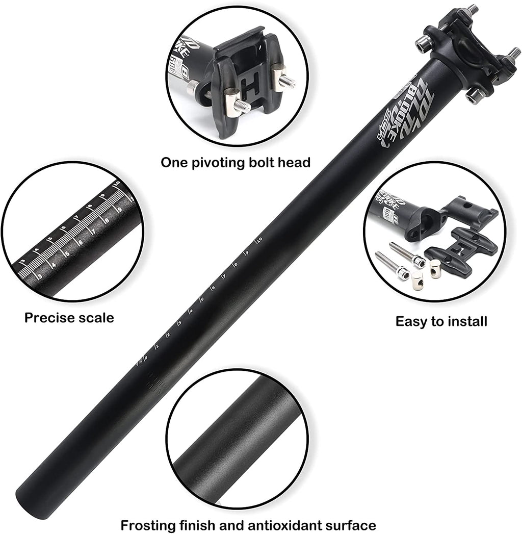 Bike Seat Post Alumium Alloy Adjustable 25.4/27.2 x 400mm