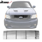 1997-1998 Ford F150 Vertical Overlay Style Polished Silver Front Grile