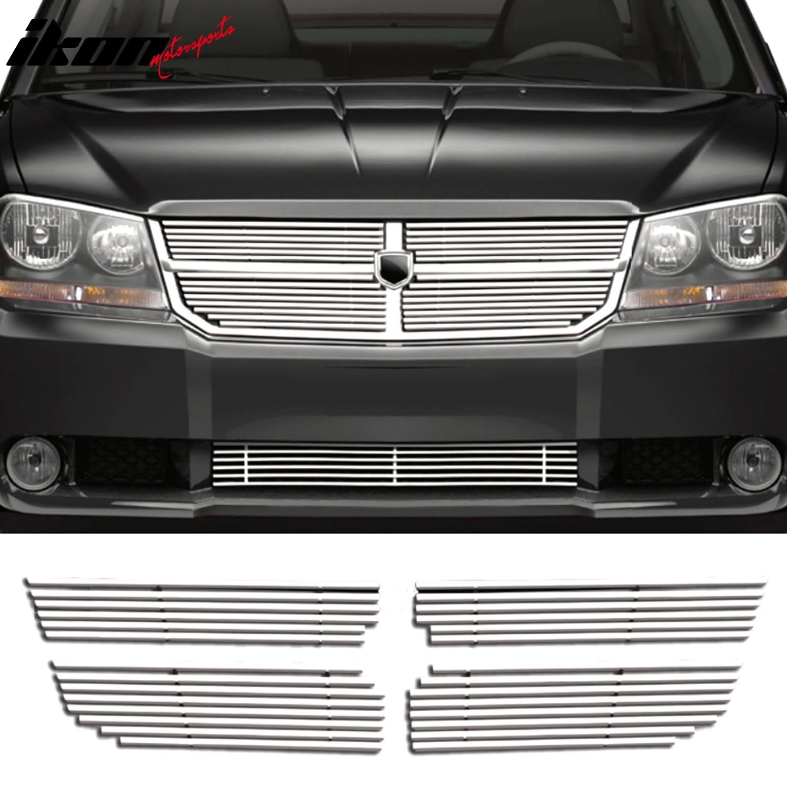 2008-2010 Dodge Avenger Billet Style Chrome Grille Stainless Steel