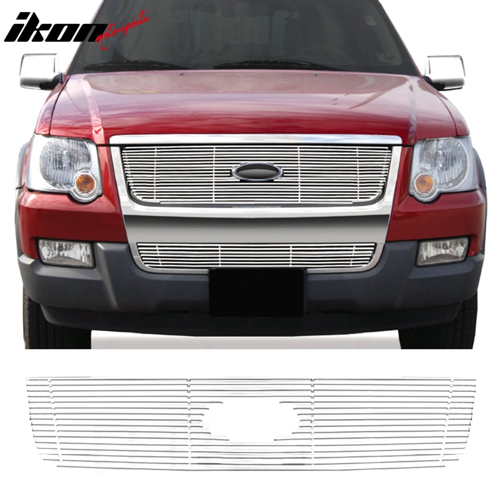 2009-2010 Ford Explorer Billet Style Chrome Grille Stainless Steel
