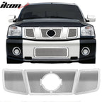 2004-2007 Nissan Titan Armada Mesh Style Chrome Grille Stainless Steel