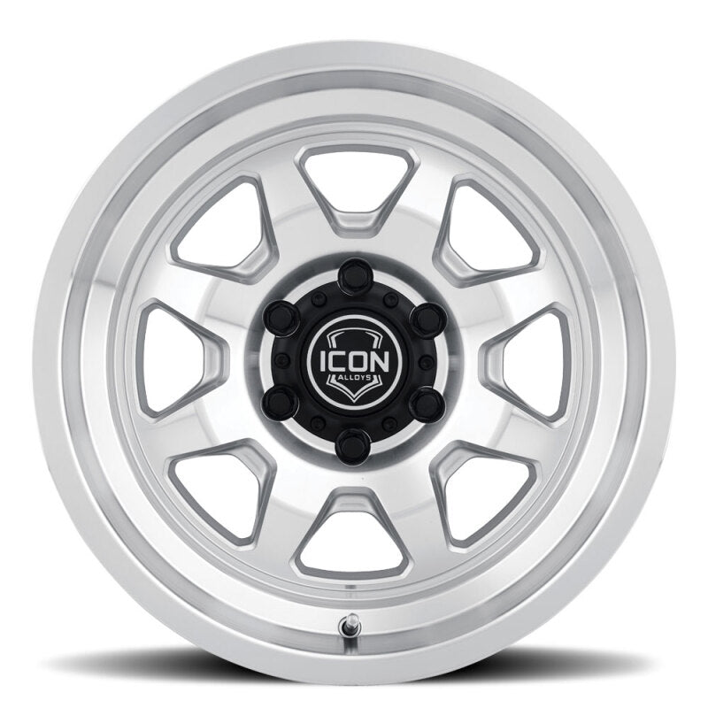 ICON Nuevo 17x8.5 / 5x150 / 25mm Offset / 5.75in BS - Silver Machined Wheel