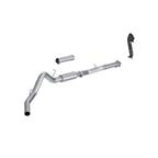 MBRP 01-04 Chevy Silverado / GMC Sierra 2500/3500HD 4in OD CatBack Single Side Exit w/ Downpipe - AL