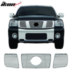 2004-2007 Nissan Titan SE/LE Chrome Front Bumper Hood Upper Grille ABS