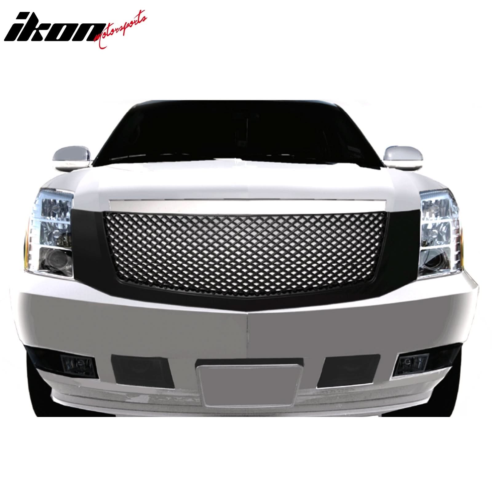 2007-2014 Cadillac Escalade Mesh Style Front Bumper Grille Black ABS