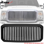 2011-2015 Ford F-250 F-350 Vertical Style Black Front Upper Grille ABS