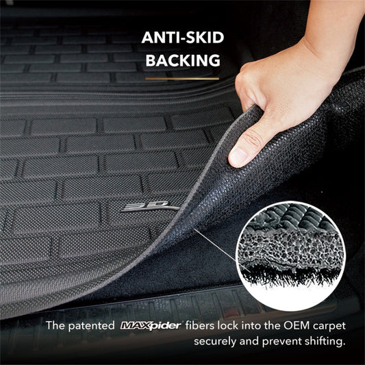 3D Maxpider 21-23 Nissan Rogue Kagu Black Cross Fold Cargo Liner