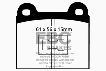 EBC 73-77 Audi Fox 1.5L Ultimax2 Front Brake Pads