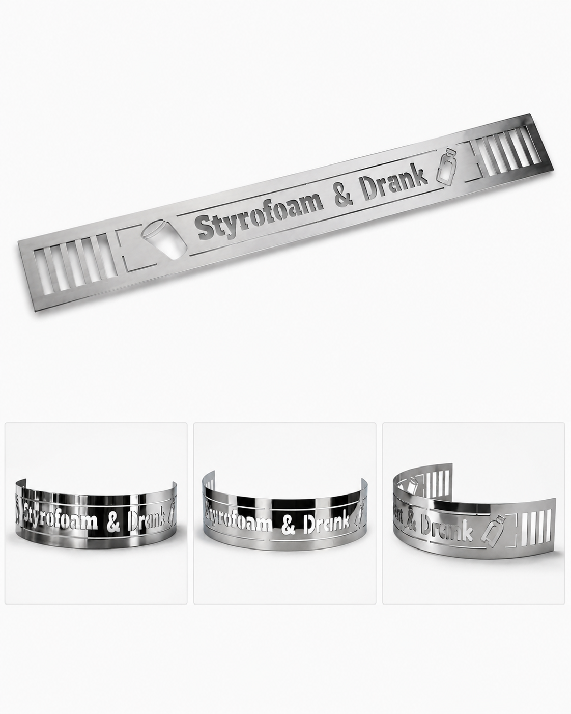 Blingz Beauty Bandz Custom Design 14" x 3" Polished Aluminum Air Cleaner Grill – 750000C - Granatelli Motor Sports