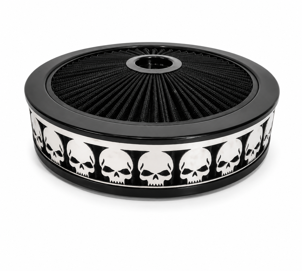 Blingz Beauty Bandz Black Air Filter Assembly , Skullz - 750014 - Granatelli Motor Sports