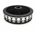 Blingz Beauty Bandz Black Air Filter Assembly , Skullz - 750014 - Granatelli Motor Sports