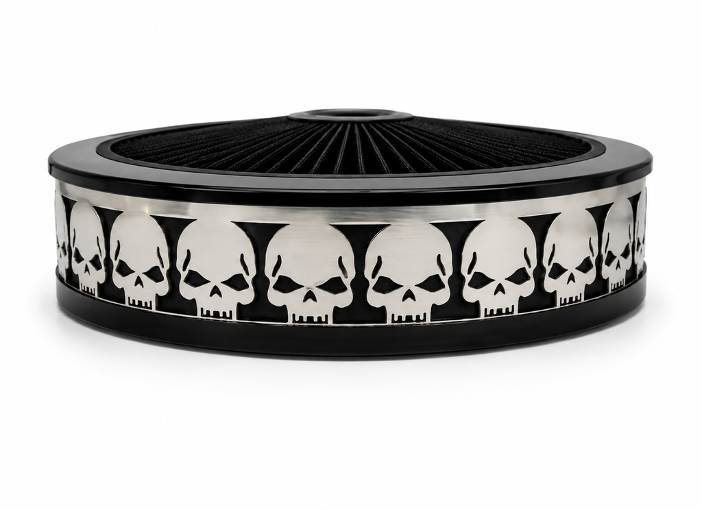 Blingz Beauty Bandz Black Air Filter Assembly , Skullz - 750014 - Granatelli Motor Sports