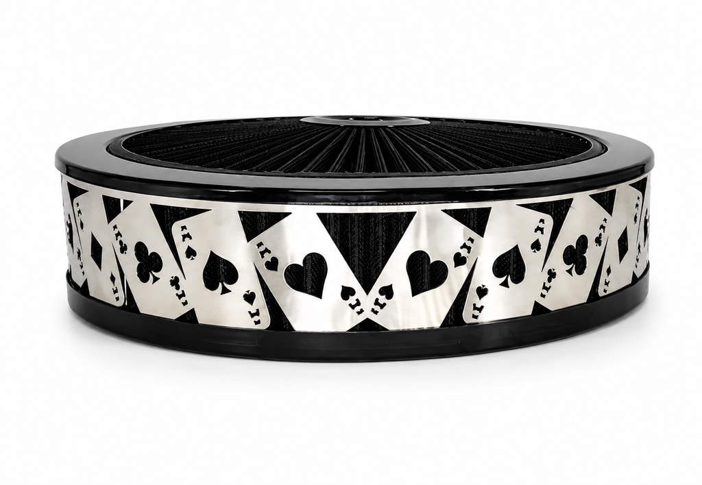 Blingz Beauty Bandz Black Air Filter Assembly , Aces Wild - 750015 - Granatelli Motor Sports