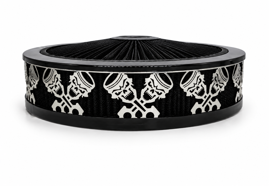 Blingz Beauty Bandz Black Air Filter Assembly , Skullz and Rods - 750017 - Granatelli Motor Sports