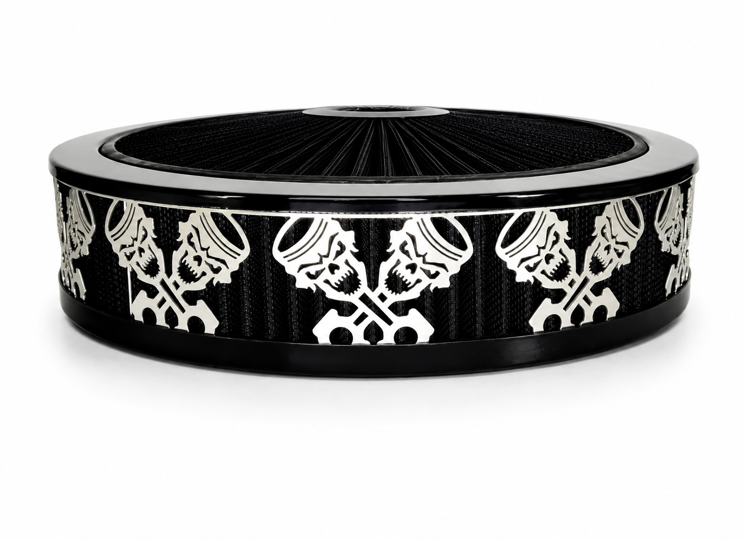 Blingz Beauty Bandz Black Air Filter Assembly , Skullz and Rods - 750017 - Granatelli Motor Sports
