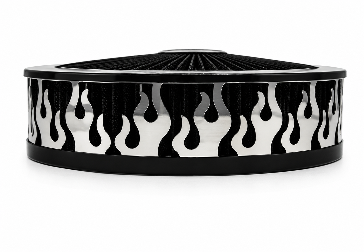 Blingz Beauty Bandz Black Air Filter Assembly , Flames - 750018 - Granatelli Motor Sports