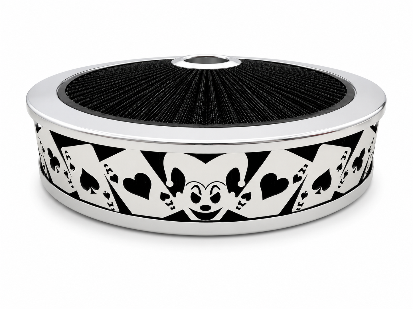 Blingz Beauty Bandz Black And Chrome Air Filter Assembly , Jokers Wild - 750029 - Granatelli Motor Sports