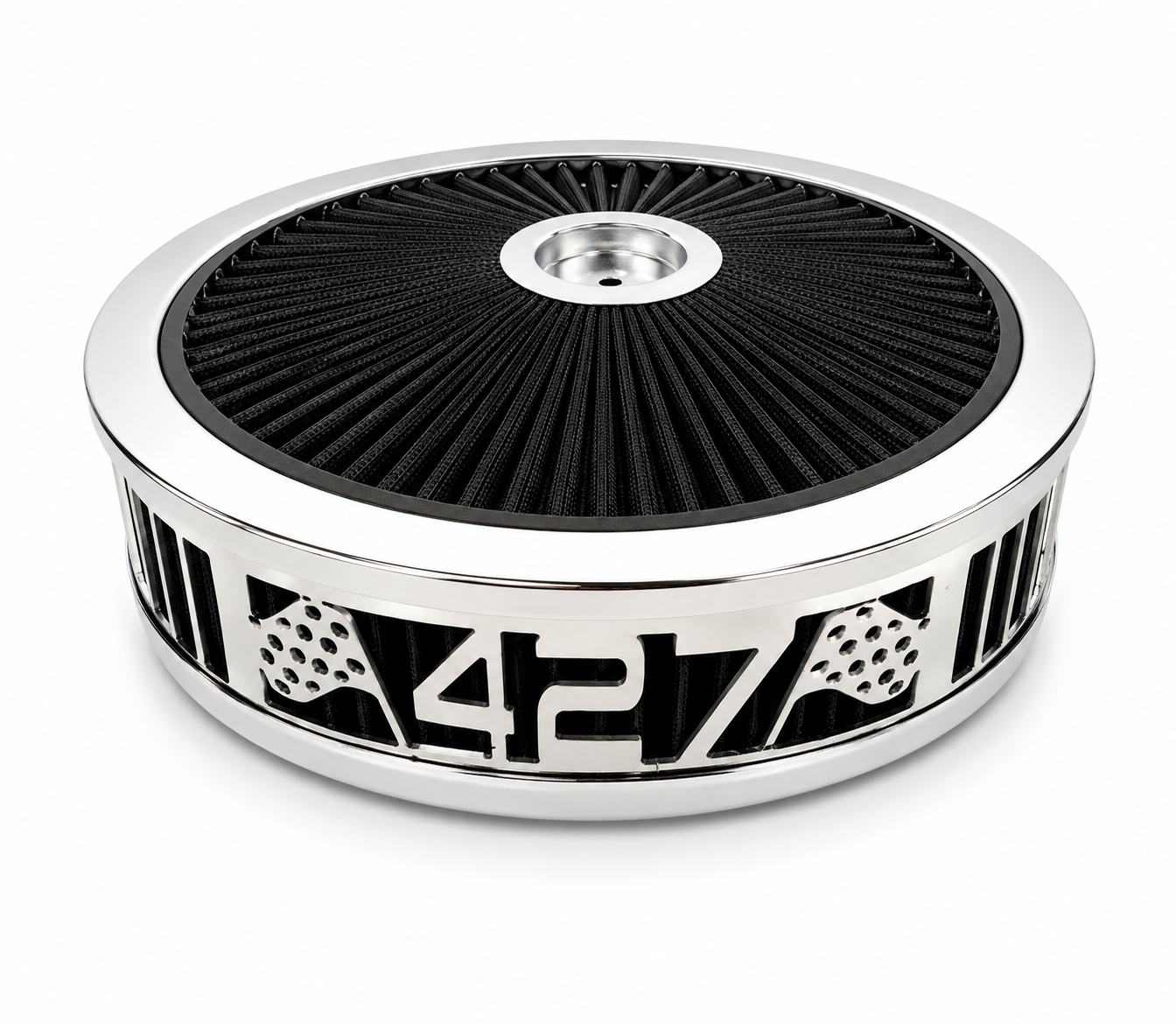 Blingz Beauty Bandz Black and Chrome Air Filter Assembly , 427 - 750036 - Granatelli Motor Sports