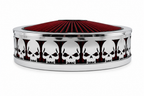 Blingz Beauty Bandz Red and Chrome Air Filter Assembly , Skullz - 750040 - Granatelli Motor Sports