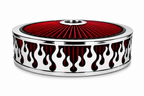 Blingz Beauty Bandz Red and Chrome Air Filter Assembly , Flames - 750044 - Granatelli Motor Sports