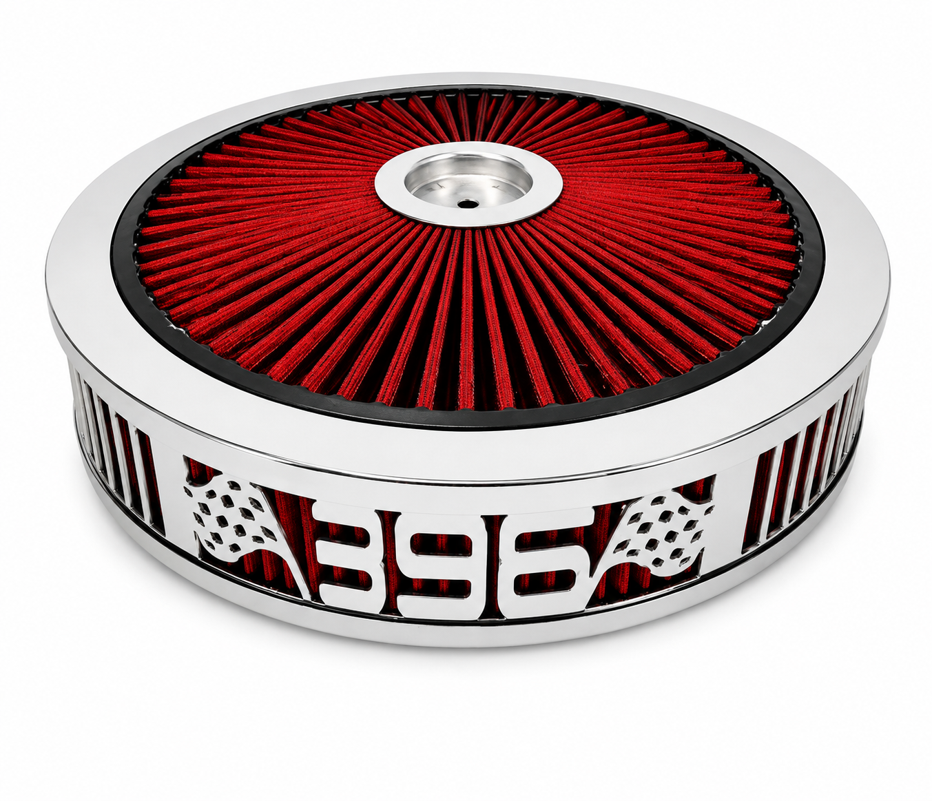 Blingz Beauty Bandz Red and Chrome Air Filter Assembly , 396 - 750048 - Granatelli Motor Sports