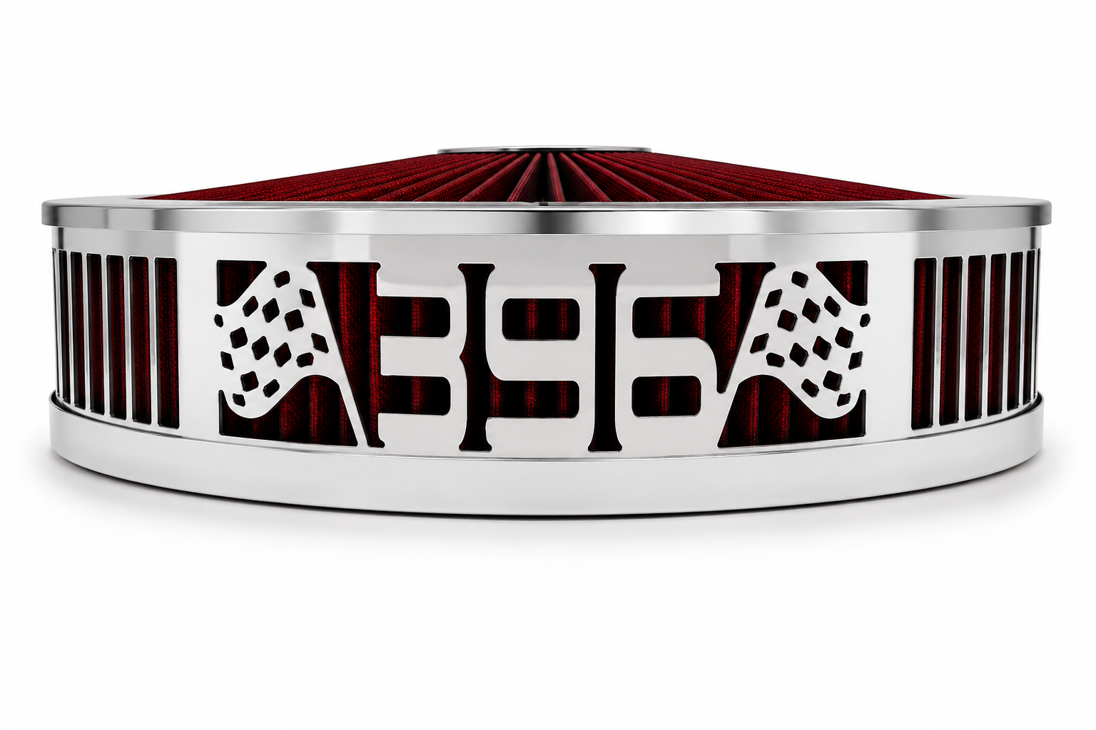 Blingz Beauty Bandz Red and Chrome Air Filter Assembly , 396 - 750048 - Granatelli Motor Sports