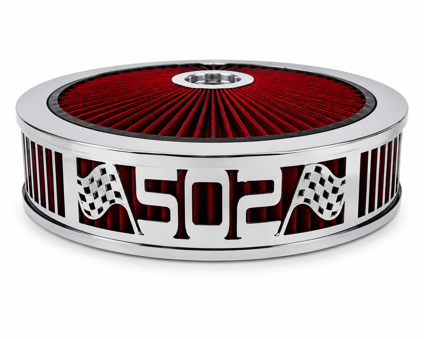 Blingz Beauty Bandz Red and Chrome Air Filter Assembly , 502 - 750051 - Granatelli Motor Sports