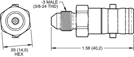 Wilwood Quick Disconnect - Male Side -3 AN