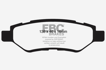 EBC 08-13 Cadillac CTS 3.0 Ultimax2 Rear Brake Pads