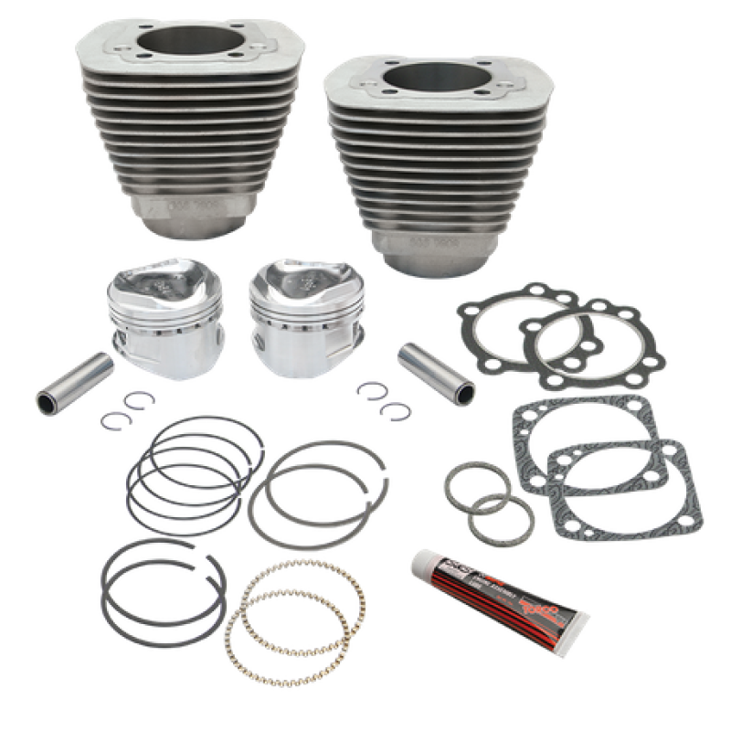 S&S Cycle 84-99 BT 96in 3-5/8in Big Bore Cylinder & Piston Kit For S&S SH96 Engines - Natural