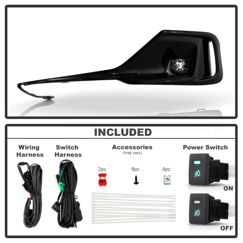 Spyder 21-22 Honda Accord OEM Full LED Fog Lights w/Switch - Clear (FL-HA2021-LED-C)