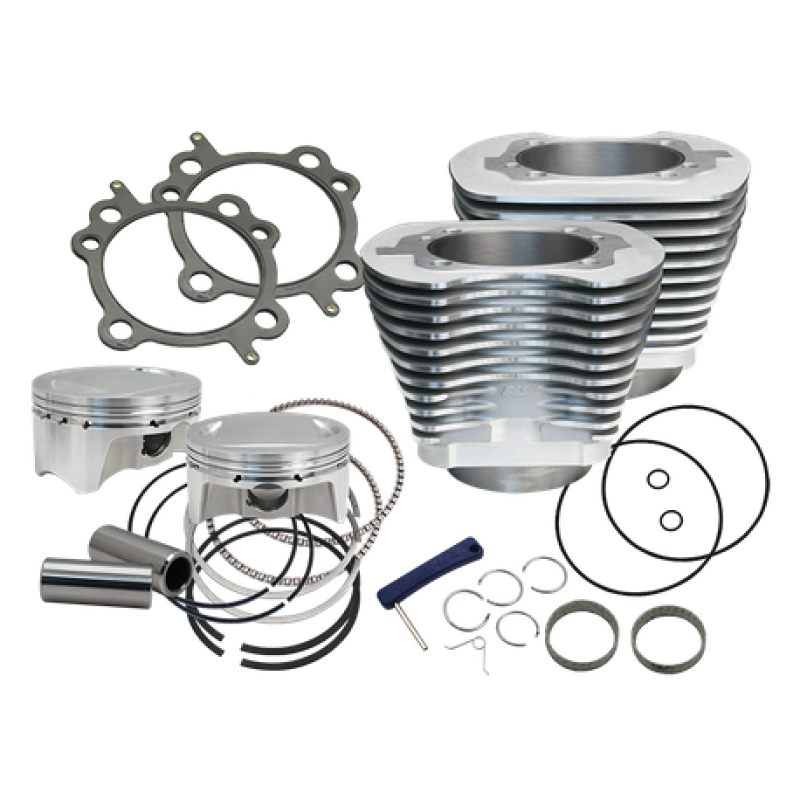 S&S Cycle 07-17 BT 107in Bolt-In Big Bore Kit - Silver