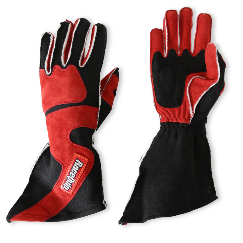 RaceQuip SFI-5 Red/Black Medium Outseam Angle Cut Glove