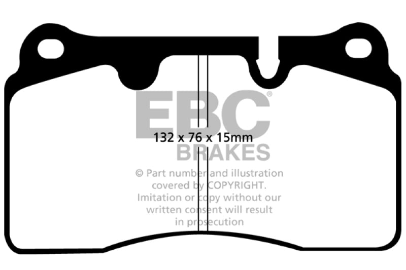 EBC 06-09 Volkswagen Touareg 3.6 (2 pin holes at top of backplate) Ultimax2 Front Brake Pads