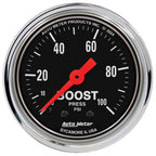 AutoMeter Gauge Boost 2-1/16in. 100 PSI Mechanical Traditional Chrome