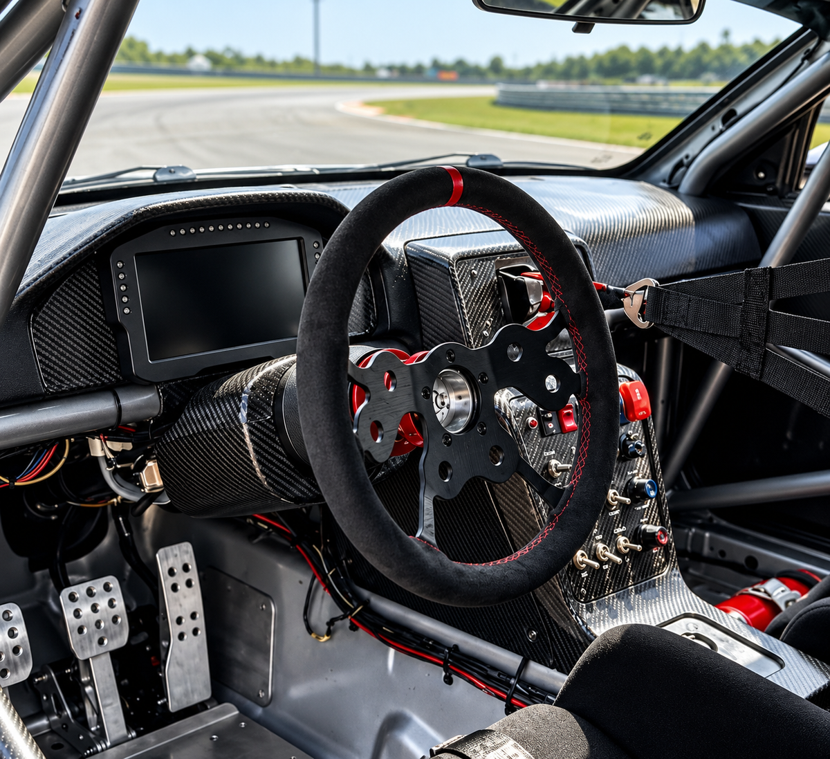 330mm DRAG Steering Wheel w/ Push-Button Slots – 789465 - Granatelli Motor Sports