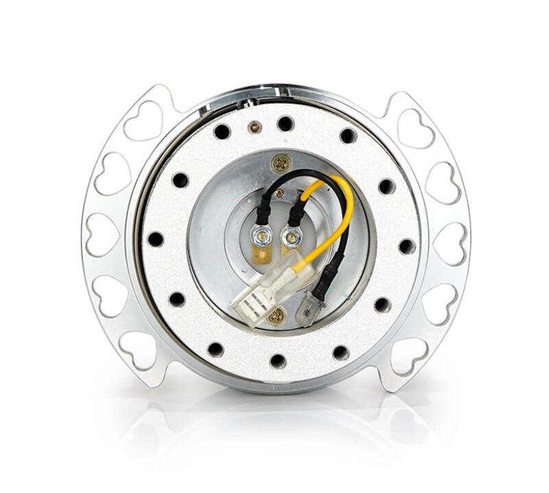 NRG Quick Release Kit - Silver Body/ Shinny Chrome Heart Cutout Ring